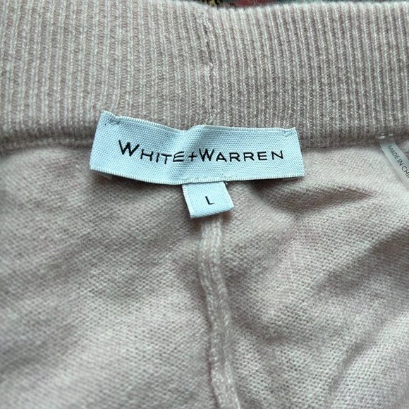 White + Warren 100% cashmere powder pink joggers - Picture 4 of 10